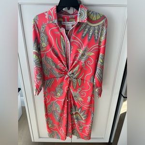 Gretchen Scott patterned dress size large NWT